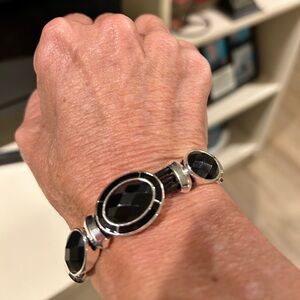 NAPIER classic black and silver bracelet